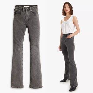 NEW Levis 726 High Rise Flare Jeans in Black 26x34